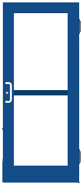 CRL-U.S. Aluminum DZ51571 Custom KYNAR Paint Custom Single Series 550 Wide Stile Butt Hinged Entrance Door For Panics and Surface Mount Door Closers