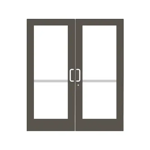 Dark Bronze/Black Anodized Class 1 IG600 Hurricane Series Custom Pair 72" x 84" Butt Hinge Entrance Door Dark Bronze/Black Anodized Class 1 IG600 Hurricane Series Custom Pair 72" x 84" Butt Hinge Entrance Door