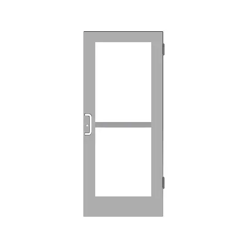Clear Anodized Class 1 StormFront Series Custom Single Butt Hinge Entrance Door For Panic and Surface Mount Door Closer