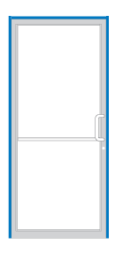 CRL-U.S. Aluminum 0V41222R36 Bronze Black Anodized 39-1/2" x 85-3/4" Series 450 Open Right Hand Back Offset Pivot Up and Over Frame Complete (1F)