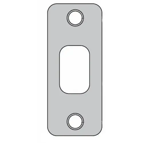 1-1/8" x 2-3/4" Radius Corner Deadbolt Strike Iron Black Finish