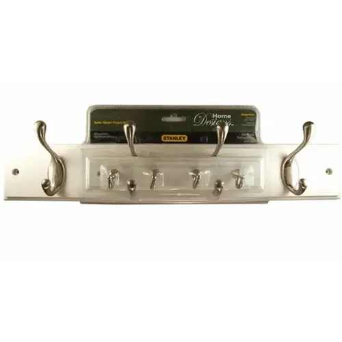18" Hookrail Keytidy Combo S804-344 Satin Nickel Finish 18" Hookrail Keytidy Combo S804-344 Satin Nickel Finish