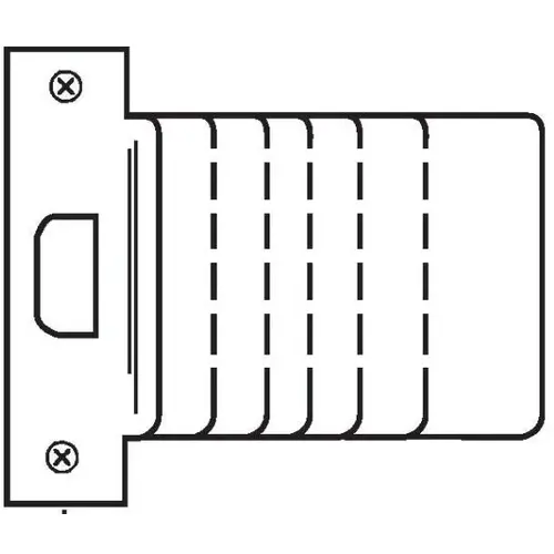 4-7/8" ASA Strike with 3" Extended Lip Satin Stainless Steel Finish