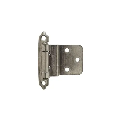 3/8" (10 mm) Inset Self Closing Face Mount Cabinet Hinge Weathered Nickel Finish - Pair 3/8" (10 mm) Inset Self Closing Face Mount Cabinet Hinge Weathered Nickel Finish - Pair