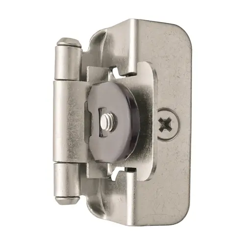 Demountable Cabinet Hinges 1/2" Overlay Double Satin Nickel - pack of 10 Demountable Cabinet Hinges 1/2" Overlay Double Satin Nickel - pack of 10