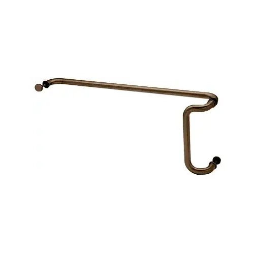 Dark Bronze 10" x 33" Back-to-Back Offset Combination Push and Pull Handle Set Dark Bronze 10" x 33" Back-to-Back Offset Combination Push and Pull Handle Set