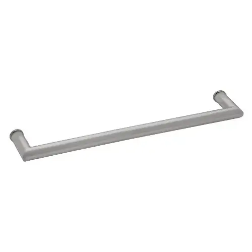 Brushed Satin Chrome 24" MT Series Round Tubing Mitered Corner Single-Sided Towel Bar