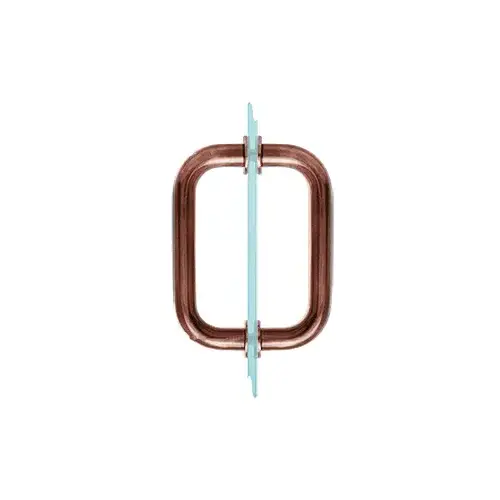 Antique Brushed Copper 6" Tubular Back-to-Back 3/4" Diameter Shower Door Pull Handles Antique Brushed Copper 6" Tubular Back-to-Back 3/4" Diameter Shower Door Pull Handles