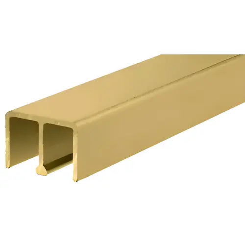 Gold Anodized Aluminum Upper Track for 1/4" Sliding Panels - 23" Length Gold Anodized Aluminum Upper Track for 1/4" Sliding Panels - 23" Length
