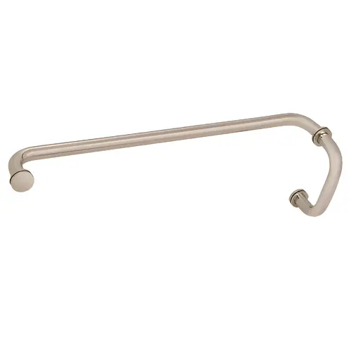 Satin Nickel 6" Pull Handle and 22" Towel Bar BM Series Combination With Metal Washers Satin Nickel 6" Pull Handle and 22" Towel Bar BM Series Combination With Metal Washers