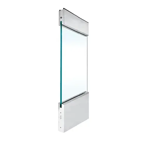 Brushed Stainless Type 2 Standard With 4" Square Rail on the Top and 10" Square Rail on the Bottom