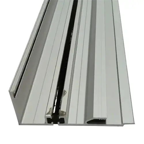 Clear Anodized Head Receptor with Weatherstrip, Thermally Improved - 24'-3" Stock Length Clear Anodized Head Receptor with Weatherstrip, Thermally Improved - 24'-3" Stock Length
