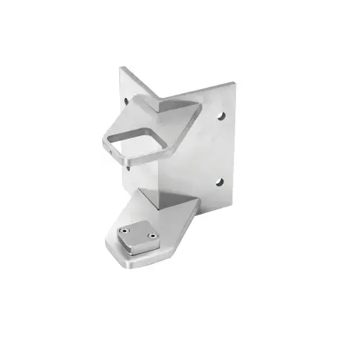 316 Polished Stainless 2" Square Outside Corner Fascia Mount Bracket 316 Polished Stainless 2" Square Outside Corner Fascia Mount Bracket