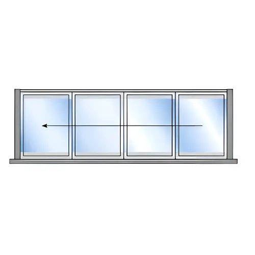Bronze Anodized S55 Monterey Bi-Fold 4 Panel Left Hand Interior Swing with Flush Sill Bronze Anodized S55 Monterey Bi-Fold 4 Panel Left Hand Interior Swing with Flush Sill