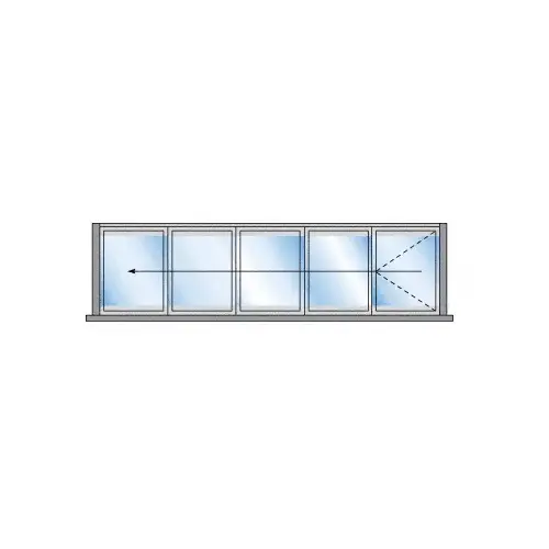 Bronze Anodized S55 Monterey Bi-Fold 5 Panel Left Hand Interior Swing with Raised Sill and Exterior Lever Lock Bronze Anodized S55 Monterey Bi-Fold 5 Panel Left Hand Interior Swing with Raised Sill and Exterior Lever Lock