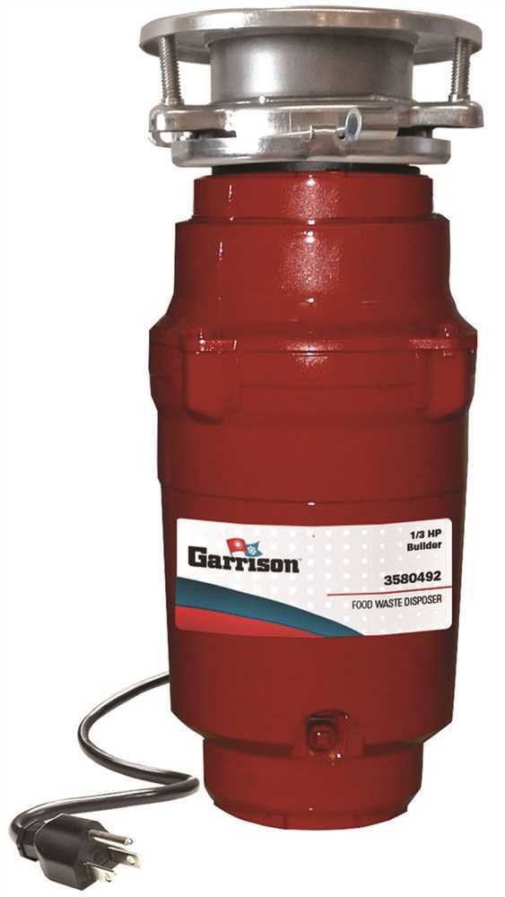 Garrison 10-US-GR92-3B 1/3 HP Builder Continuous Feed Garbage Disposal with Power Cord
