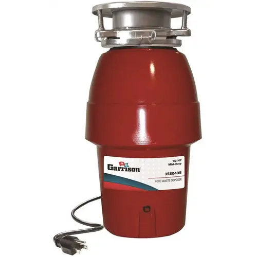 1/2 HP Mid Duty Continuous Feed Garbage Disposal with Power Cord