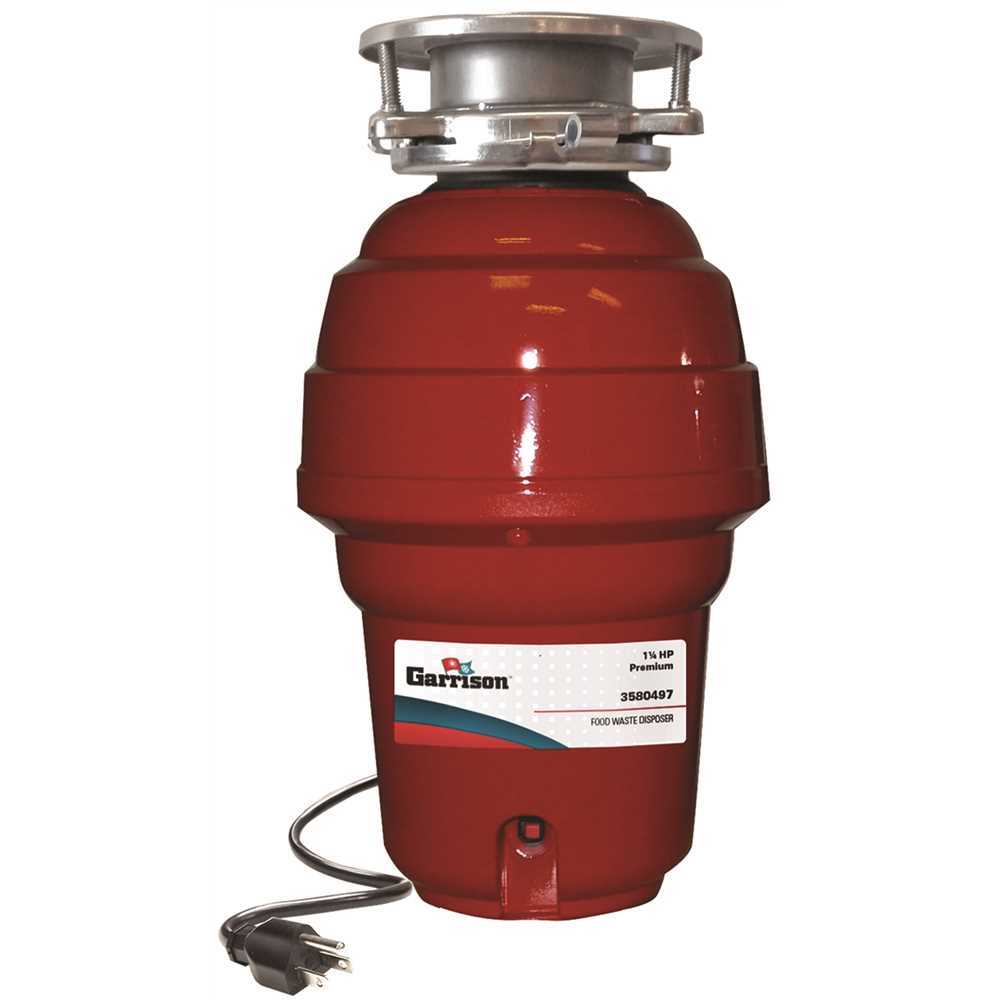 Garrison 10-US-GR97-3B 1.25 Hp Premium Food Waste Disposal, With Installed Power Cord