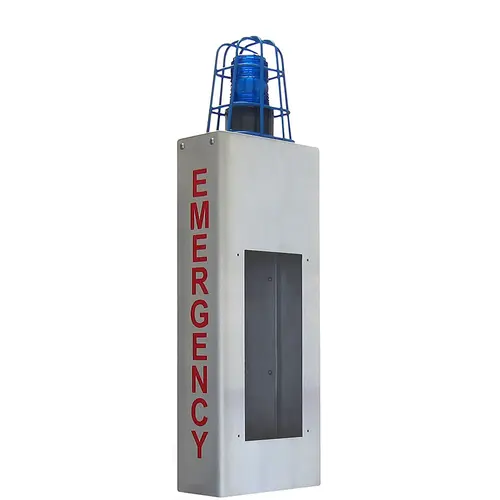ADA Wall Mount Enclosure W/Light Cage & Emergency Lettering ADA Wall Mount Enclosure W/Light Cage & Emergency Lettering