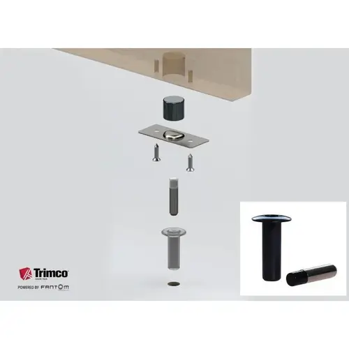 Fantom Premium Innovative Magnetic Door Stop Black Finish Fantom Premium Innovative Magnetic Door Stop Black Finish