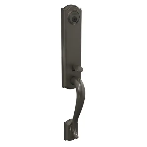 Custom 3/4 Trim Camelot Exterior Active Handleset Only with C Keyway Black Stainless Finish Custom 3/4 Trim Camelot Exterior Active Handleset Only with C Keyway Black Stainless Finish