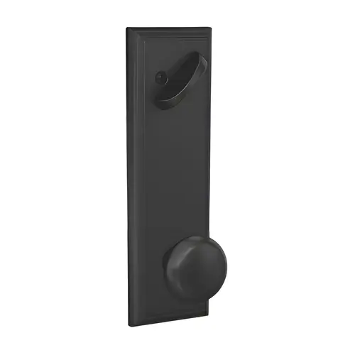 Custom Plymouth Knob with Addison Escutcheon Interior Active Trim with 16680 Latch and 10269 Strike Matte Black Finish Custom Plymouth Knob with Addison Escutcheon Interior Active Trim with 16680 Latch and 10269 Strike Matte Black Finish
