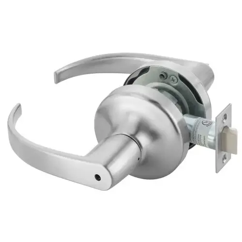 Privacy Pacific Beach Lever Grade 1 Cylindrical Lock, 693 Latch, and 497-114 Strike US26D (626) Satin Chrome Finish Privacy Pacific Beach Lever Grade 1 Cylindrical Lock, 693 Latch, and 497-114 Strike US26D (626) Satin Chrome Finish