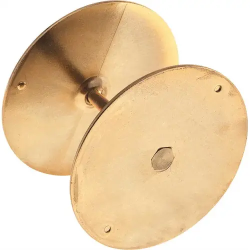 Hole Filler Plate up to a 2-1/8" Hole Brass Plated Finish Hole Filler Plate up to a 2-1/8" Hole Brass Plated Finish