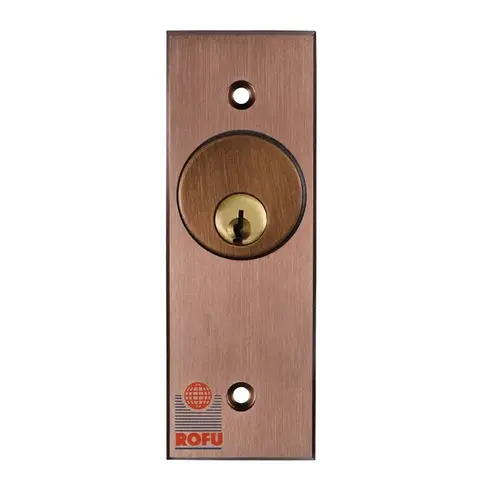 KEY SWITCH, NARROW STILE MOM MOMENTARY SPDT 10A@250V / 15A@125V DARK BRONZE