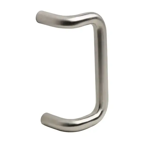 8" 90 Degree Offset Door Pull, 1" Round and 2-1/4" Clearance Satin Stainless Steel Finish