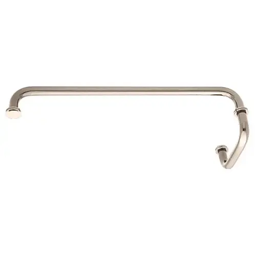 Polished Nickel 18" Towel Bar with 6" Pull Handle Combination Set Polished Nickel 18" Towel Bar with 6" Pull Handle Combination Set