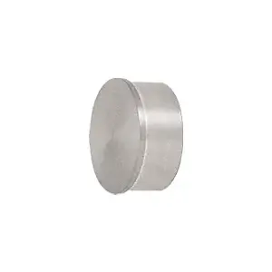 CRL HR15FBS Brushed Stainless Flat End Cap for 1-1/2" Round Tubing