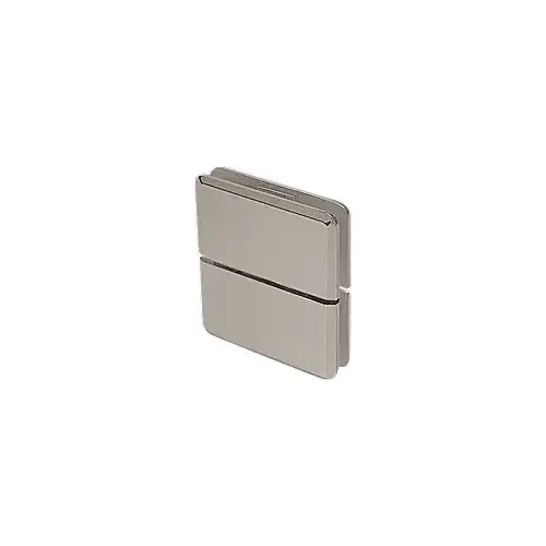 Brushed Nickel Junior Prima 02 Series Glass-to-Glass Mount Hinge