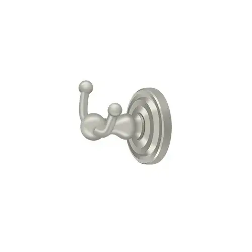 Double Robe Hook; R-Series; Satin Nickel Finish