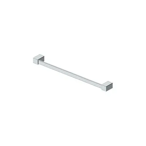 24" Length ZA Series Square Foot Towel Bar Single Chrome