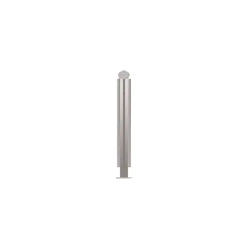 Polished Stainless 18" High 1-1/2" Square PP42 Plaza Series Counter/Partition 3-Way Post With Air Space