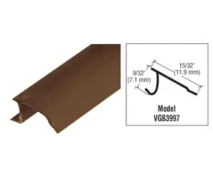 CRL VGB3997BRZ-XCP20 Bronze Snap-In Vinyl Glazing Bead - pack of