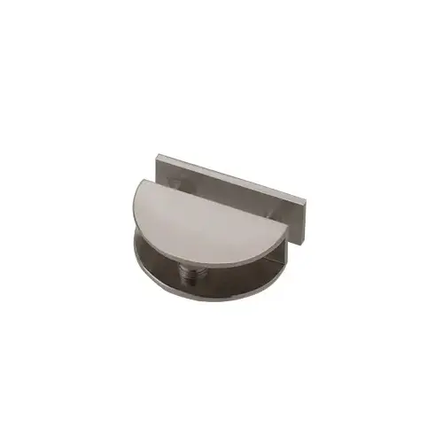 Brushed Nickel Thru-Glass Rounded Shelf Clamp Brushed Nickel Thru-Glass Rounded Shelf Clamp