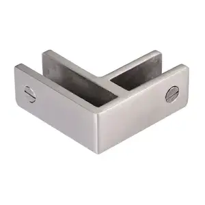 CRL GBC90BS Brushed Stainless 90 Degree Glass Bracing Clamp