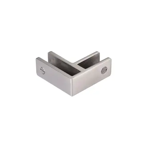 Brushed Stainless 90 Degree Glass Bracing Clamp