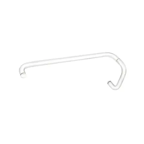 White 6" Pull Handle and 18" Towel Bar BM Series Combination Without Metal Washers White 6" Pull Handle and 18" Towel Bar BM Series Combination Without Metal Washers