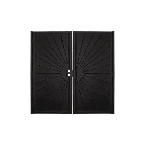 Sunset Black 64" x 80" Double Security Door Pair Sunset Black 64" x 80" Double Security Door Pair