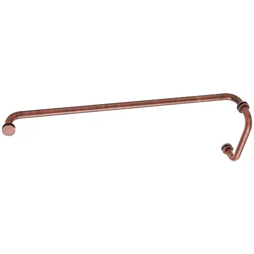 Antique Brushed Copper 6" Pull Handle and 24" Towel Bar BM Series Combination With Metal Washers Antique Brushed Copper 6" Pull Handle and 24" Towel Bar BM Series Combination With Metal Washers