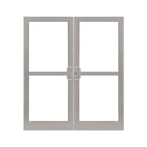 Clear Anodized Custom Pair 72" x 84" Series 400T Medium Stile Gear Hinge Entrance Door Clear Anodized Custom Pair 72" x 84" Series 400T Medium Stile Gear Hinge Entrance Door
