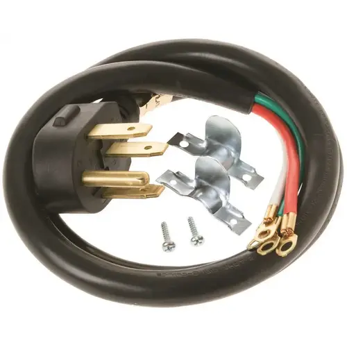 4 ft. 4-Prong 40 Amp Range Cord Black 4 ft. 4-Prong 40 Amp Range Cord Black