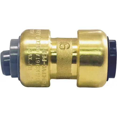 1/2 in. Brass Push-to-Connect Polybutylene Conversion Coupling 1/2 in. Brass Push-to-Connect Polybutylene Conversion Coupling