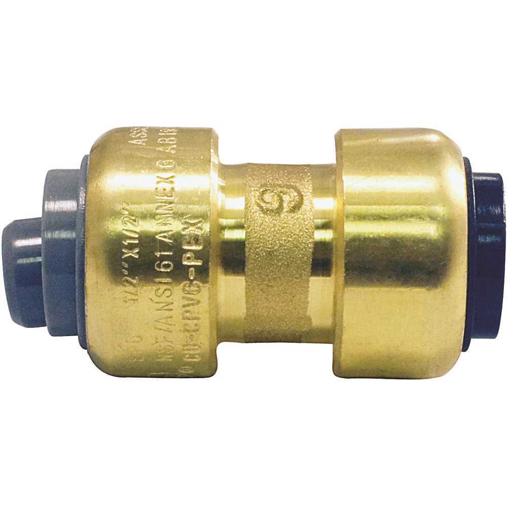 Tectite FSBPBC12 1/2 in. Brass Push-to-Connect Polybutylene Conversion Coupling