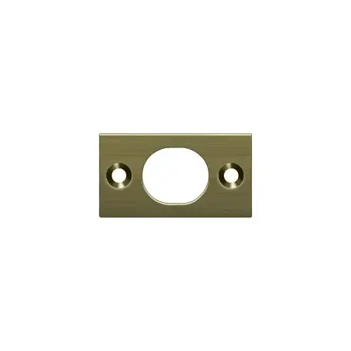 Strike Plate For 6" Flush Bolt; Antique Brass Finish Strike Plate For 6" Flush Bolt; Antique Brass Finish