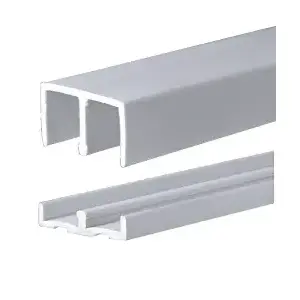 CRL EP13G Gray Plastic Track for 1/2" Sliding Panels