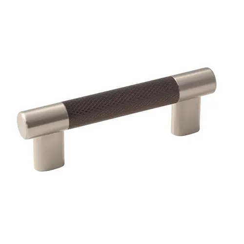 3" and 3-3/4" (76mm and 96mm) Center to Center and 3-3/4" Center to Center Esquire Cabinet Pull Satin Nickel by Oil Rubbed Bronze Finish 3" and 3-3/4" (76mm and 96mm) Center to Center and 3-3/4" Center to Center Esquire Cabinet Pull Satin Nickel by Oil Rubbed Bronze Finish